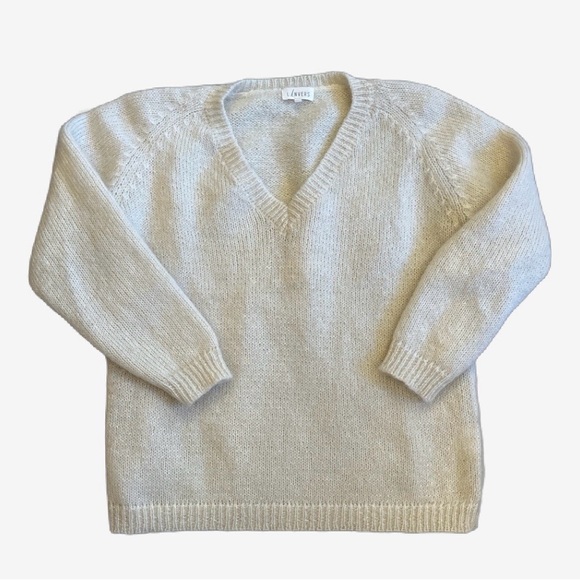 Ivory V-Neck Sweater - Picture 1 of 5